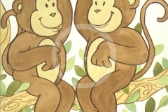 Two Monkeys Playing